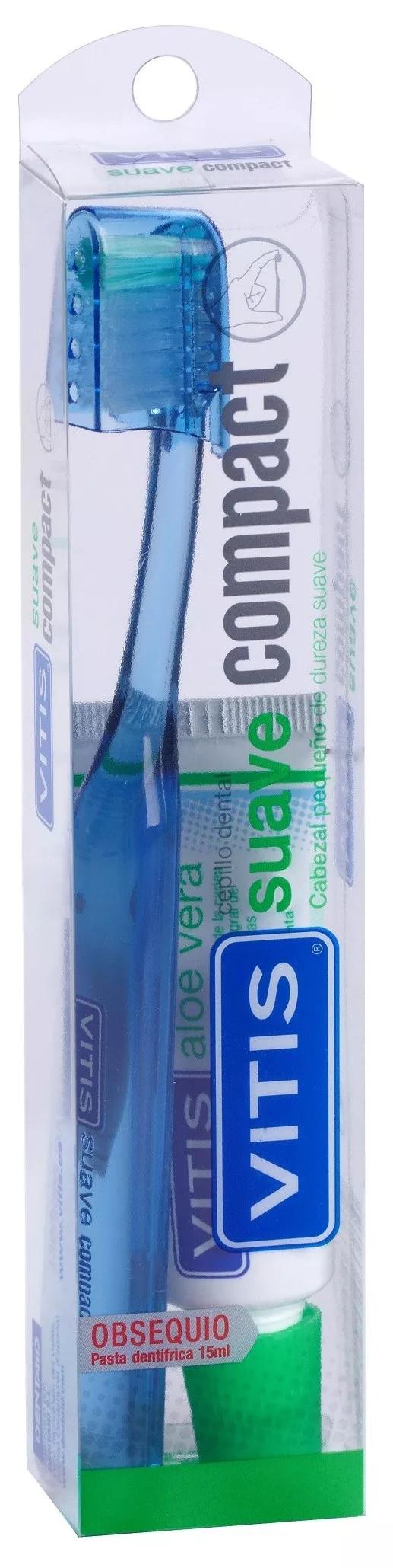 Vitis Cepillo Dental Suave Compact + Pasta 15 ml