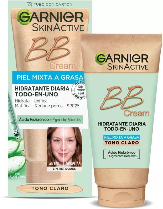 Garnier SkinActive BB Crème Peau Mixte à Grasse Ton Clair 50 ml