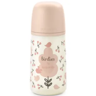 Suavinex Birdies Medium Flow Baby Bottle Pink +3m 270ml