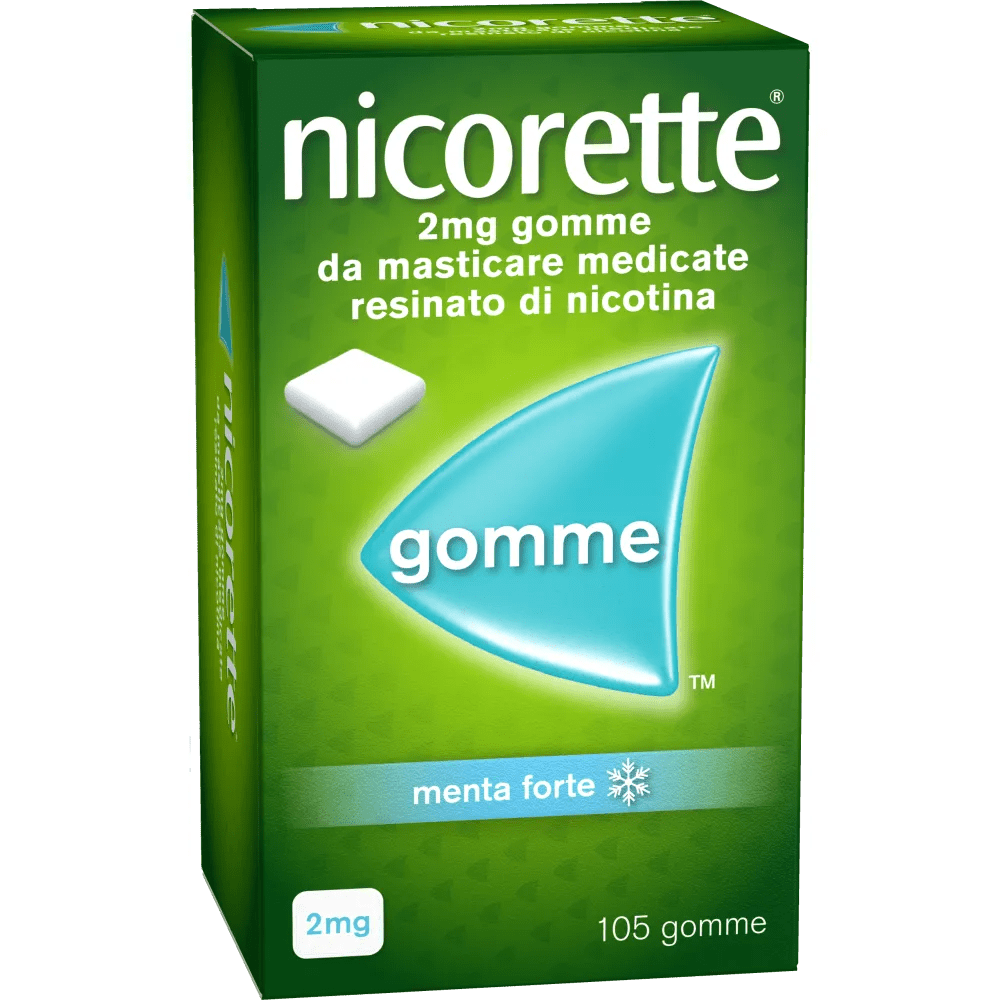 Nicorette Gomme 2 mg Nicotina Menta 105 Gomme Masticabili