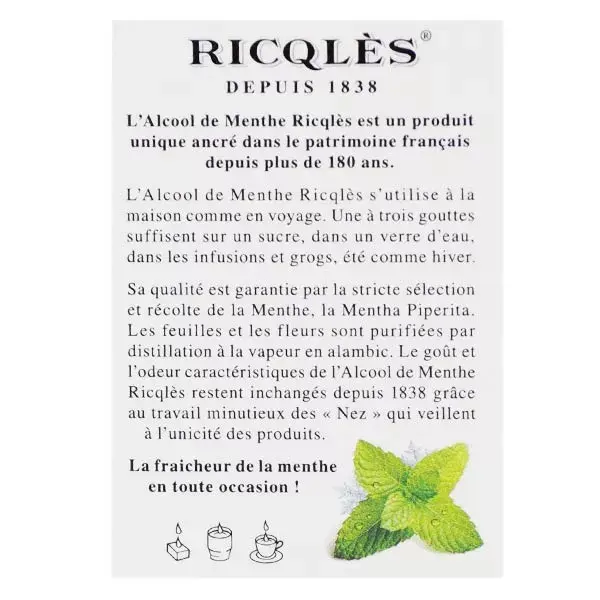 Ricqles Alcool de Menthe 30ml