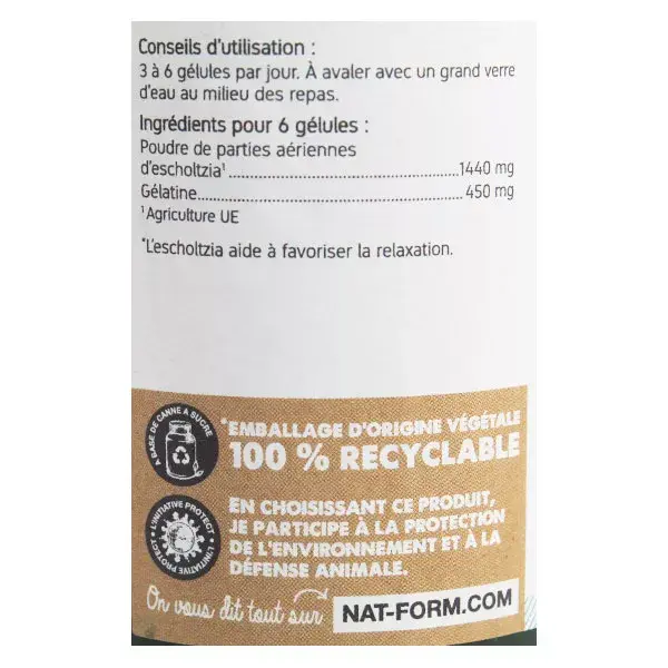 Nat & Form Original Escholtzia Integratore Alimentare 200 capsule