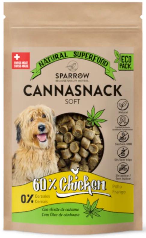 Sparrow Cannasnack Soft Snacks Poulet au CBD pour Chiens 200 gr