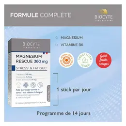 Biocyte Magnésium Rescue 20 sticks orodispersibles