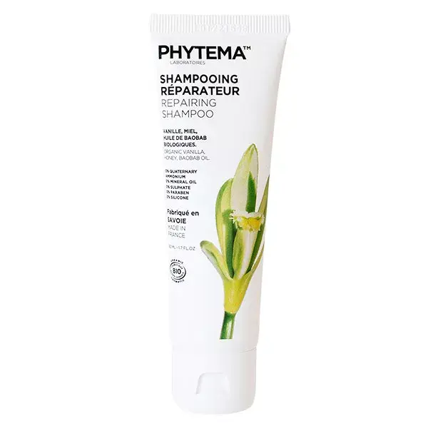 Phytema Hair Care Shampoing Réparateur Bio 50ml
