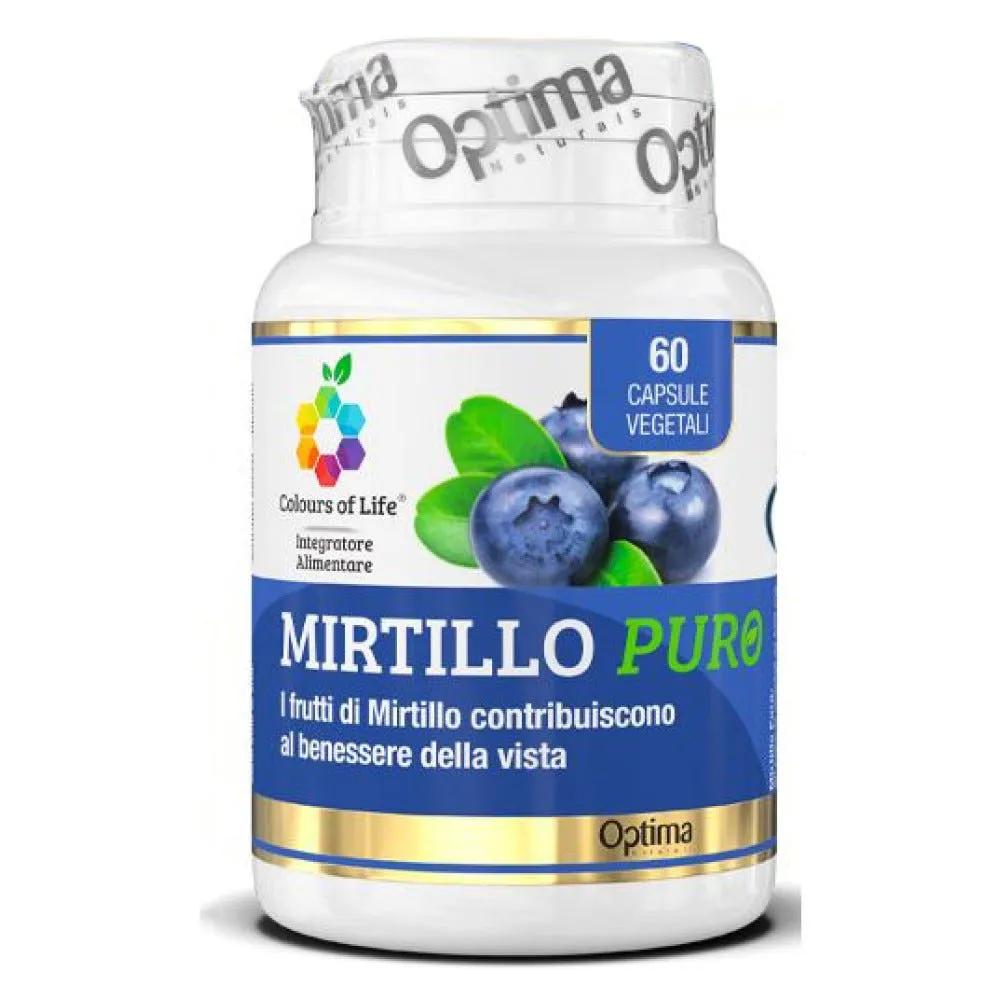 Optima Naturals Mirtillo Puro Colours Of Life Integratore Vista 60 Capsule