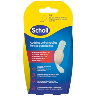 Scholl Apósitos Ampollas en Dedos Tamaño Pequeño 6 uds