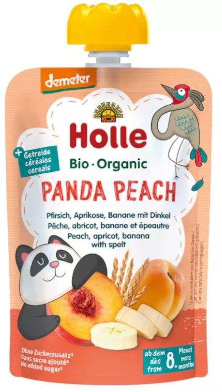 Holle Smoothie PANDA PEACH Pêche, Abricot, Banane et Épeautre +8m 100 gr