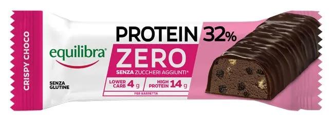 Equilibra Protein 32% Zero Crispy Choco Barretta Proteica Senza Zuccheri 45g