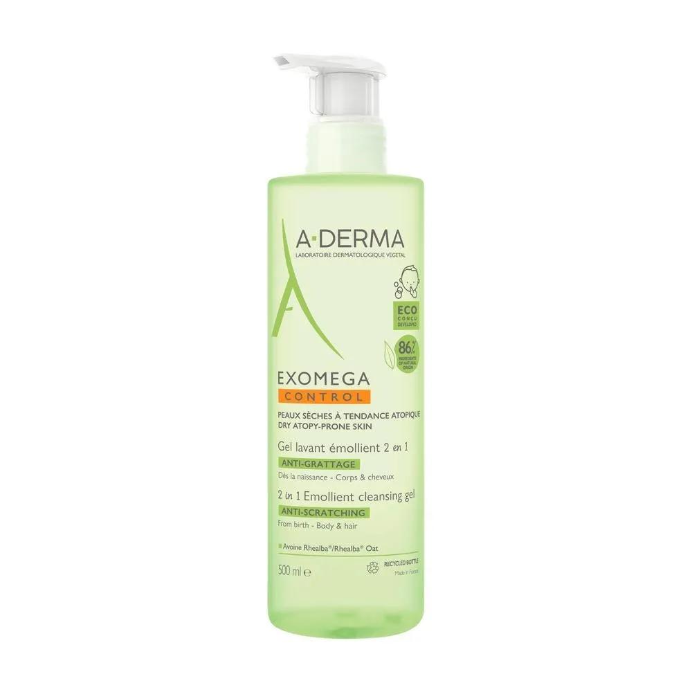 A-Derma Exomega Control Gel 2in1 Per Pelle Secca e a Tendenza Atopica 500 ml