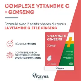 Vitavea Vitamine C + Ginseng Tonus Fatigue 24 comprimés à croquer