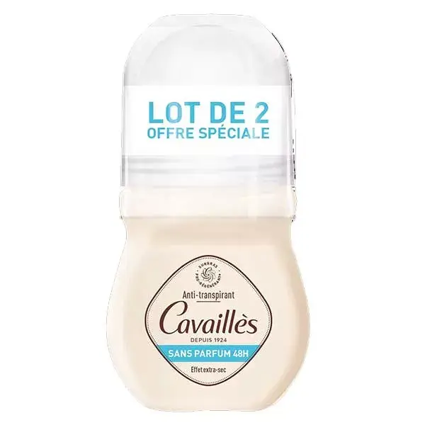 Rogé Cavaillès Déodorant ABSORB+ 48h Sans Parfum Roll-On 50ml x2