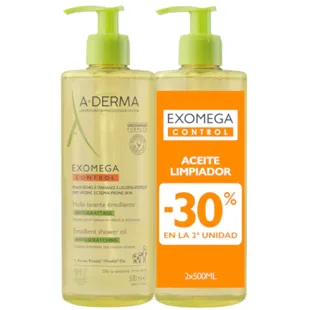 A-Derma Exomega Control Huile Douche et Bain 2x500ml