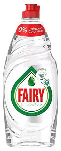 Fairy Detergente Manual Loiça Limpo e Puro 0% Corantes 650 ml