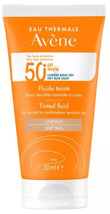 Avène Solar Fluido Hidratante SPF 50+ Peles Sensíveis Normais e Mistas 50ml