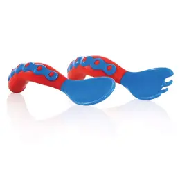 Nuby Couvert d'Apprentissage Bleu et Rouge 9 mois