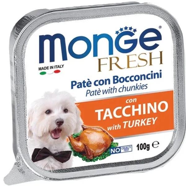 Monge Fresh Paté E Bocconcini Con Tacchino Cibo Umido Per Cani Adulti 100G