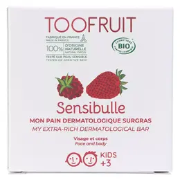 Toofruit Enfant Corps Pain Dermatologique Surgras Fraise Framboise Bio 85g