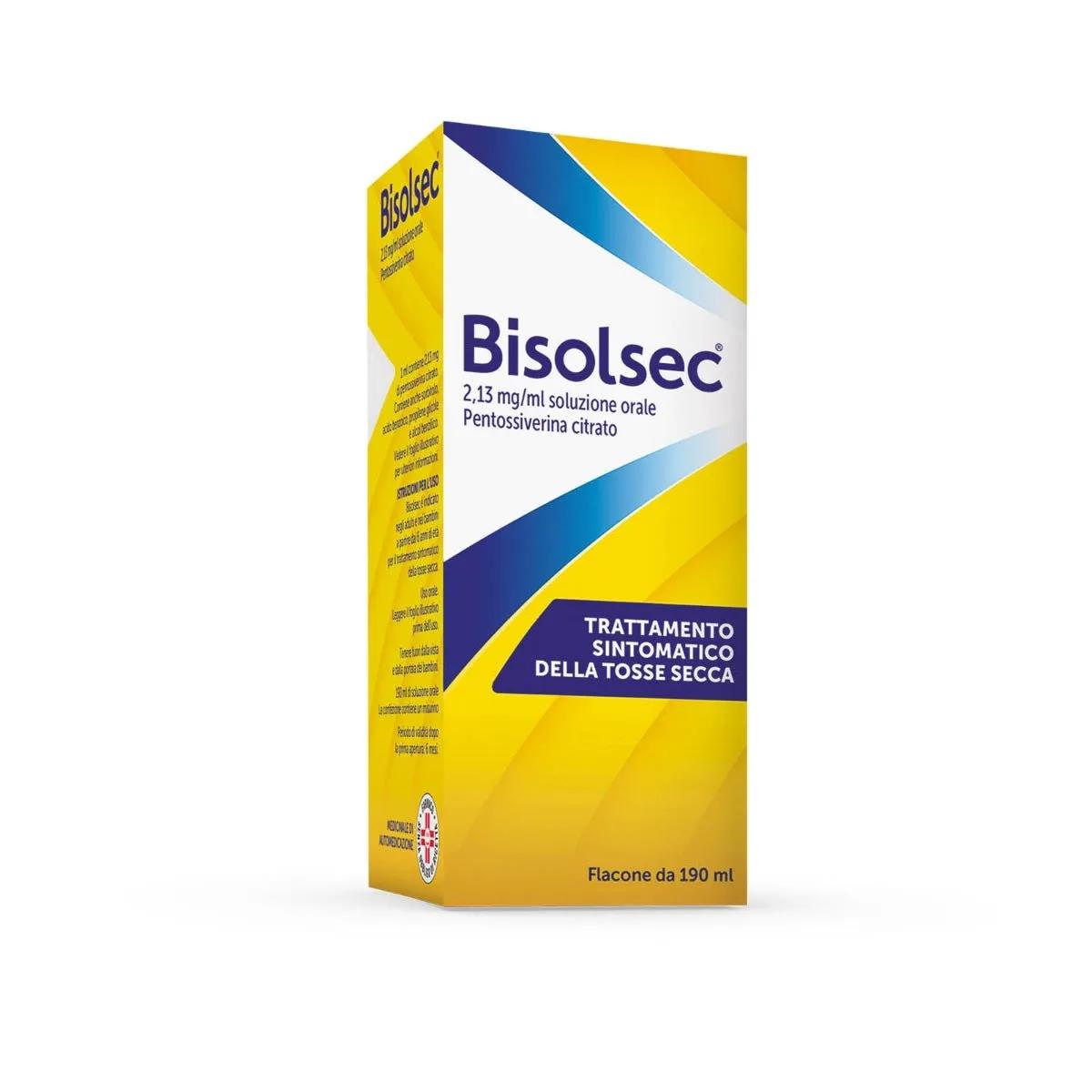 Bisolsec 2,13mg/ml Sciroppo Per il Trattamento della Tosse Secca 190 ml