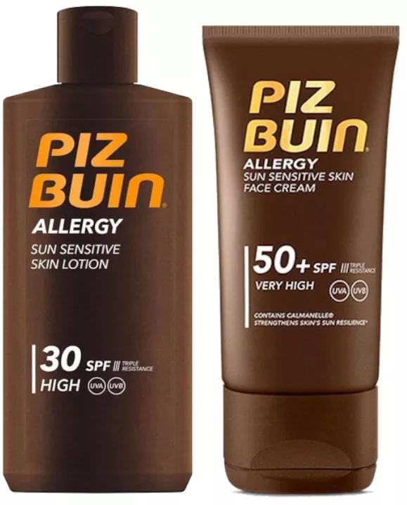 Piz Buin Allergielotion SPF30 200 ml + Gezichtscrème SPF50 40 ml