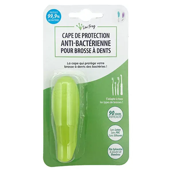 Lov'FROG Cape de Protection pour Brosse à Dents Vert