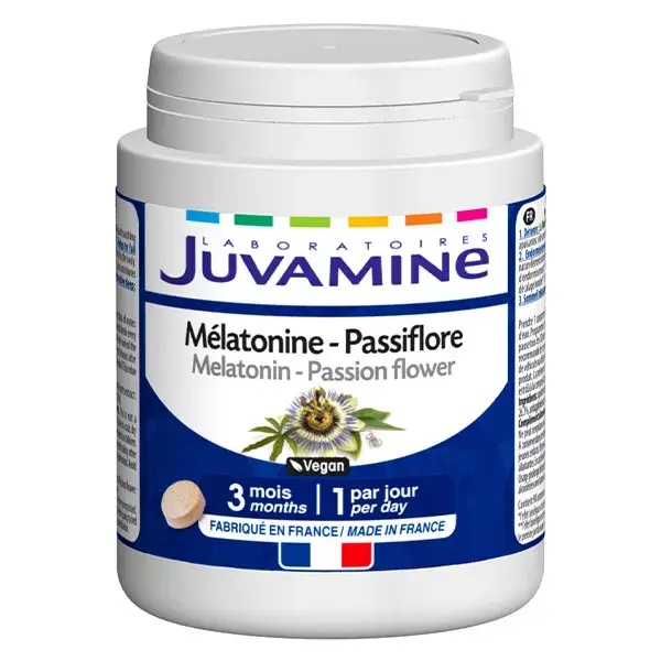 Juvamine Pasiflora Melatonina - cura de 3 meses - 90 comprimidos