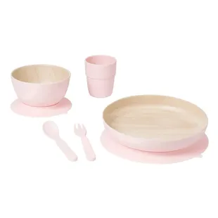 Saro Nordic Melamine Dinnerware Set, Nude Pink, 5 Pieces