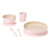 Saro Nordic Melamine Dinnerware Set, Nude Pink, 5 Pieces
