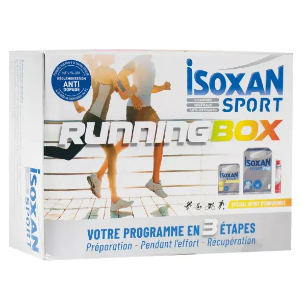 Isoxan Sport Running Box Endurance 20 comprimidos + Sport pro 10 sobres + Actiflash 14 comprimidos