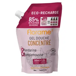 Florame Eco-Recharge Gel Douche Concentré Mandarine et Pamplemousse Bio 300ml