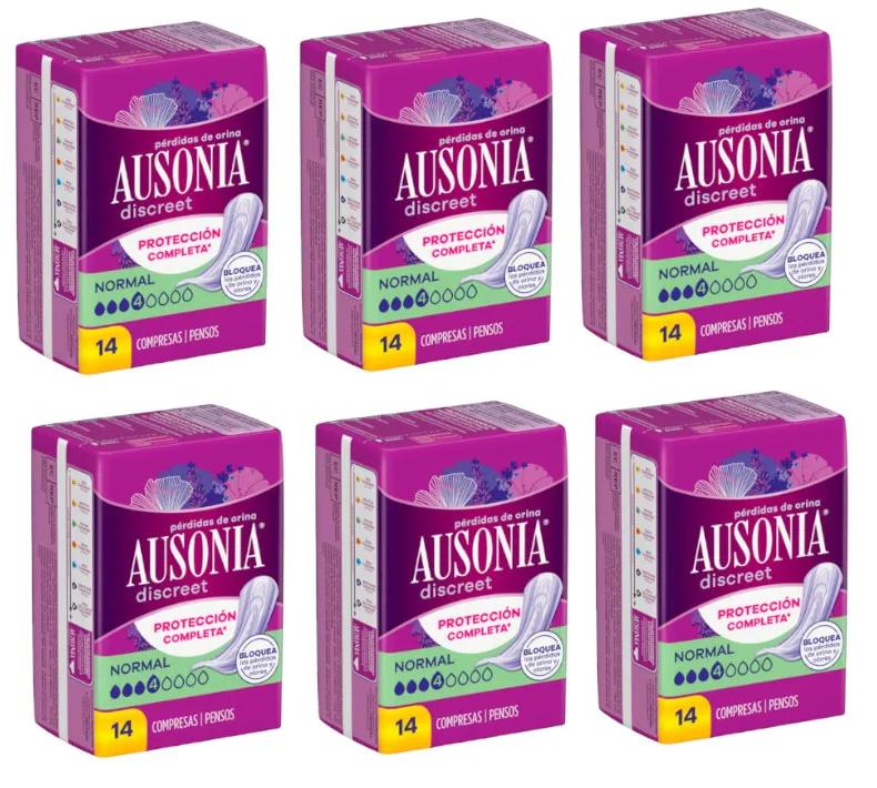 Ausonia Discreet Compresse normale pour pertes urinaires pour femme 6x14 unités