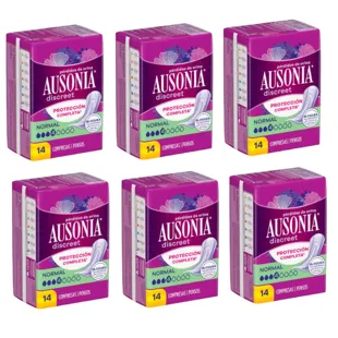 Ausonia Discreet Normal Compressa para perdas de urina para mulheres 6x14 unidades