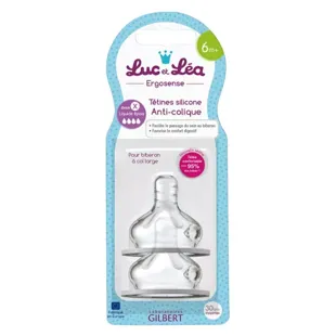 Luc et Léa Tettarella Silicone Anti-Colica 6mesi+ Liquido Denso Lotto di 2