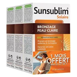 Nutreov Physcience Sunsublim Bronzage Peau Claire Lot de 2 x 28 capsules + 28 Offertes