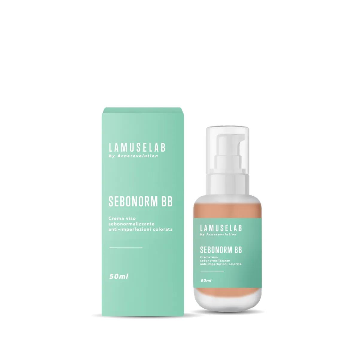 LAMUSELAB Sebonorm BB Crema Sebonormalizzante Viso Anti Imperfezioni Colorata 50 ml