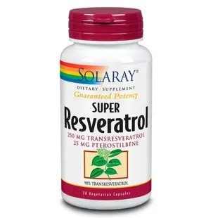 Solaray Super Resveratrol 250 mg 30 Vegetable Capsules