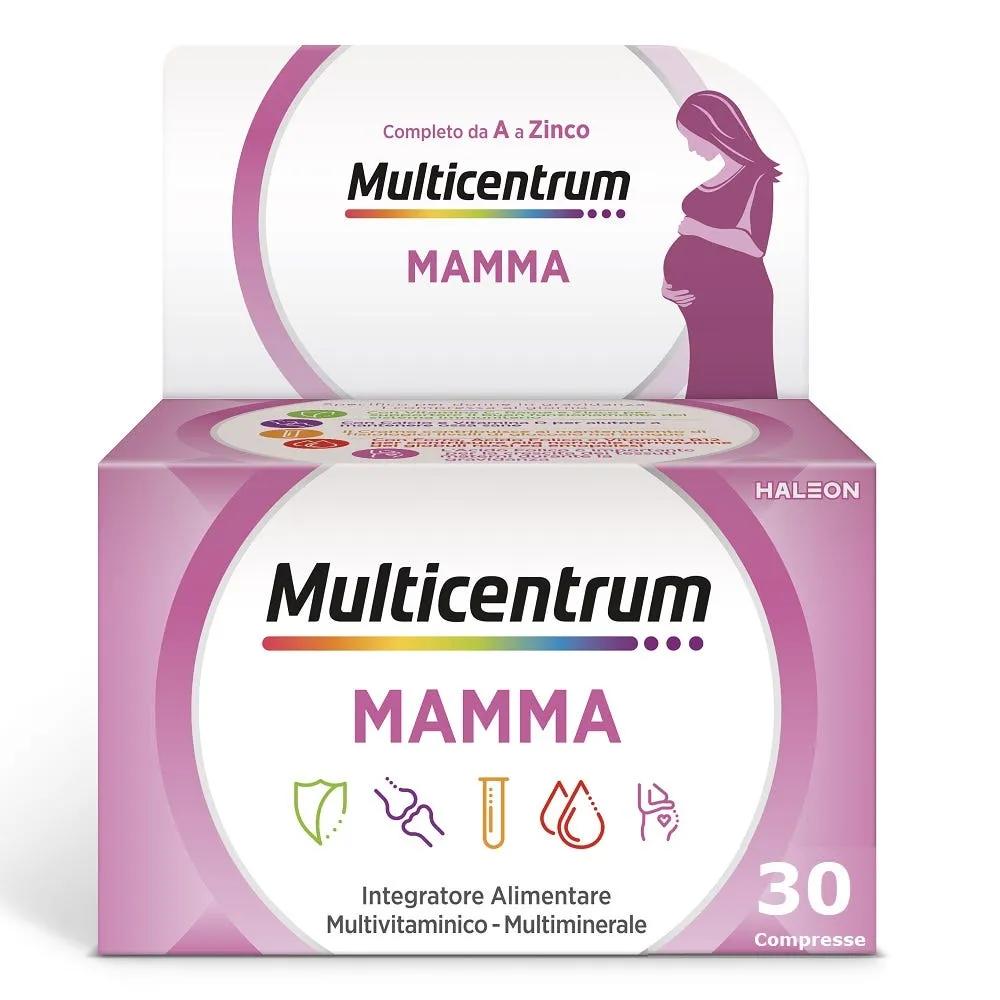 Multicentrum Mamma Integratore Alimentare Multivitaminico Gravidanza Acido Folico D3 Calcio 30 Compresse