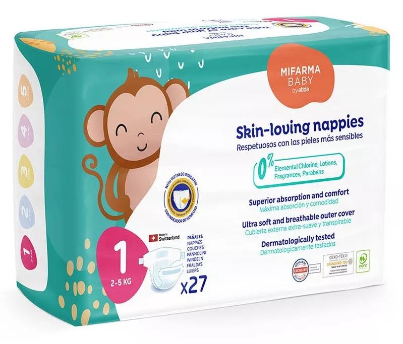 Mifarma Baby Fraldas Recém-Nascido T1 2-5kg 27 Uds