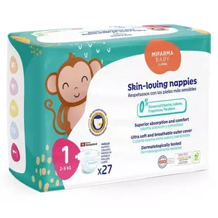 Mifarma Fraldas Recém-nascidos Bebé T1 (2-5 kg) 27 unidades