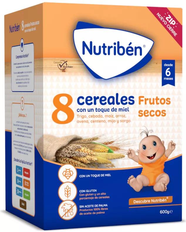 Nutribén 8 Cereales y Miel con Frutos Secos 600 gr