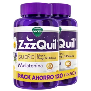 ZzzQuil Sleep Melatonin Mango &amp; Banana 2x60 Gummies