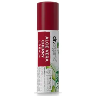 Dr. Organic Aloe Vera und Kirsch-Lippenbalsam SPF 15 1 Einheit