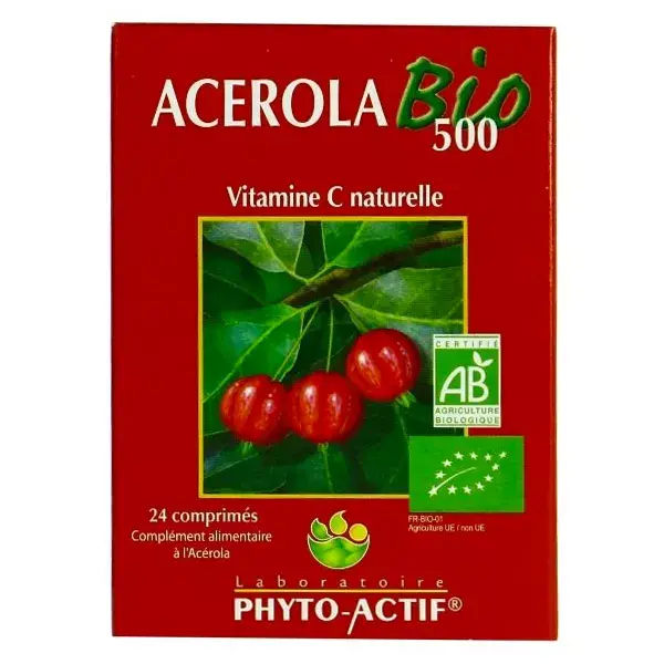 Phyto Actif Acerola Bio 500 24 comprimés