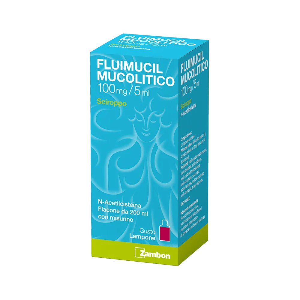 Fluimucil Mucolitico 100 mg/5 ml Sciroppo Epettorante Flacone 200 ml