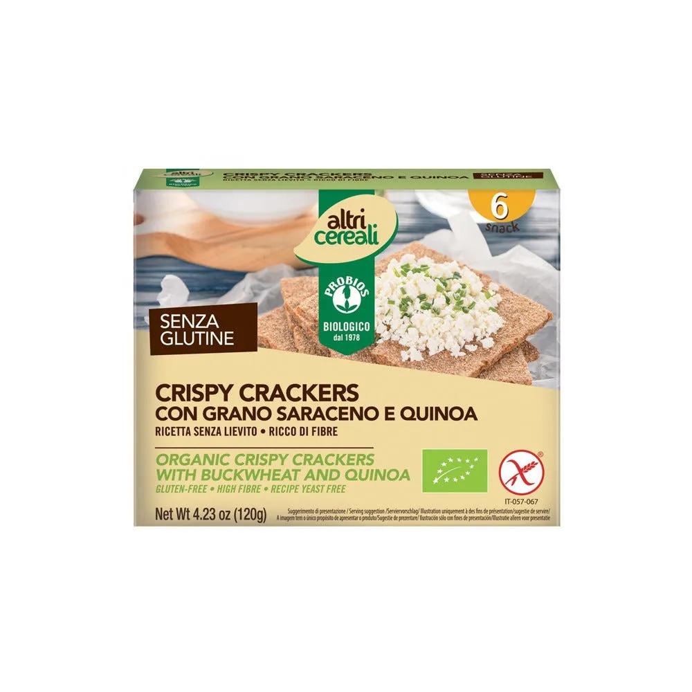 AltriCereali Crispy Crackers Con Grano Saraceno E Quinoa Senza Glutine 120 g