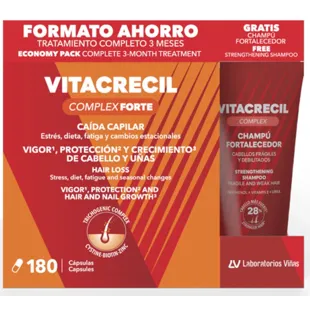 Vitacrecil Complex Forte 180 Tablets + Strengthening Shampoo 100 ml