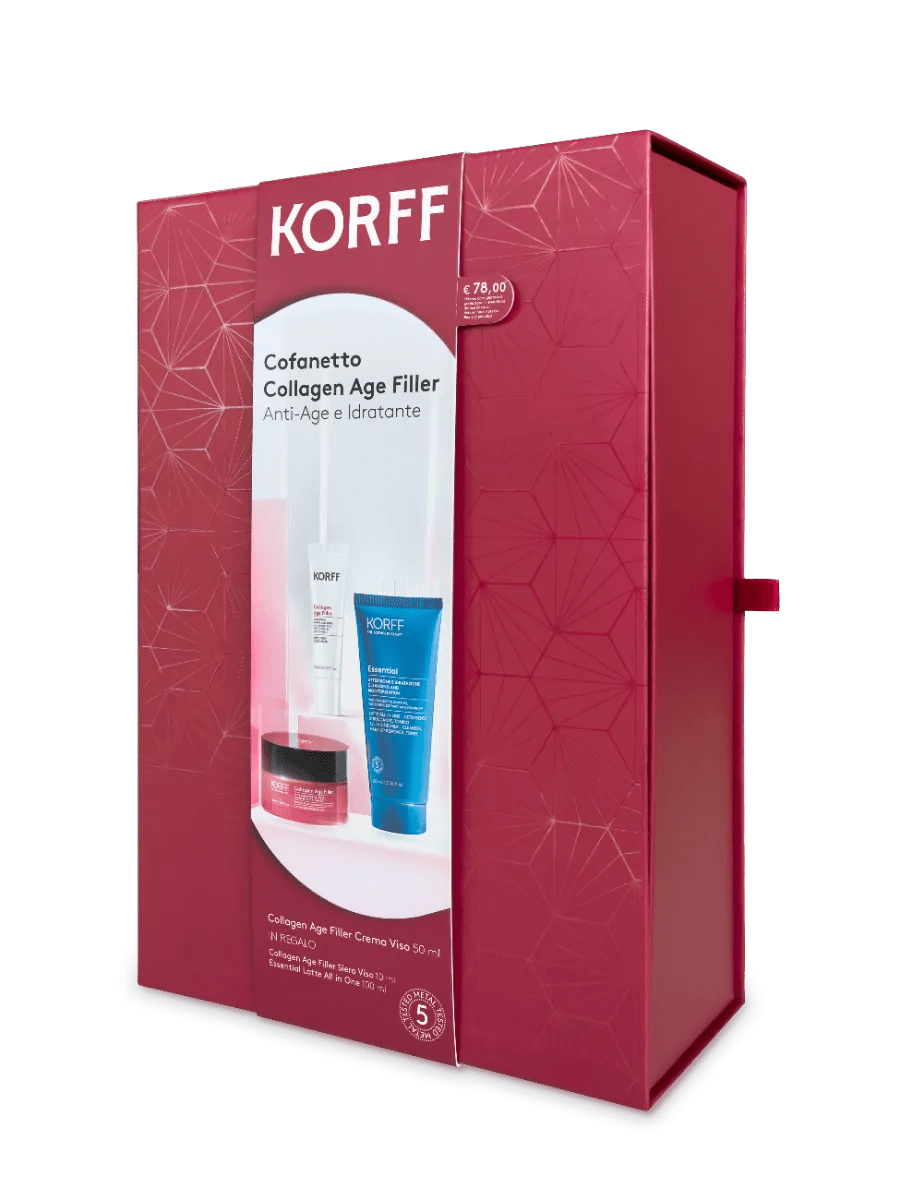 Korff Collagen Age Filler Anti-age Idratante Crema 50 ml + Siero Viso 10 ml + Latte All In One 100 ml