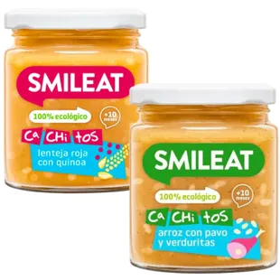 Smileat Jar CA-CHI-TOS +10m Rice with Turkey and Vegetables 230 gr + Red Lentils with Quinoa 230 gr