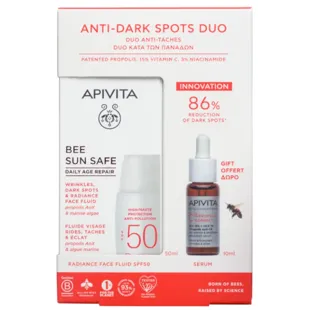 Apivita Bee Sun Safe Daily Anti-Aging Repair SPF50 50ml + Gift Serum 10ml