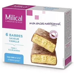 Milical Barres Minceur Hyperprotéinées Vanille 6 Unités